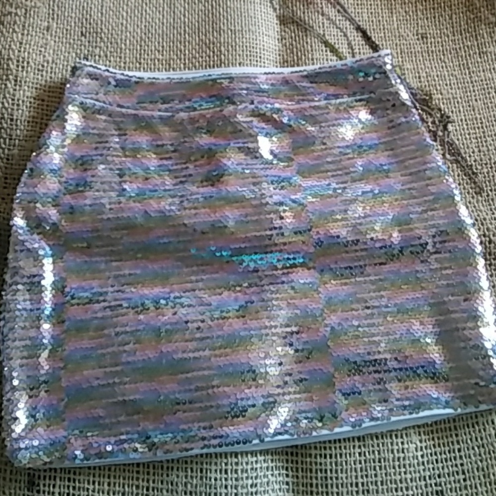 Rainbow Sequin Mini Skirt Sz S-P 🎁